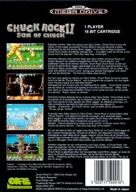 Chuck Rock II (Japan) box cover back